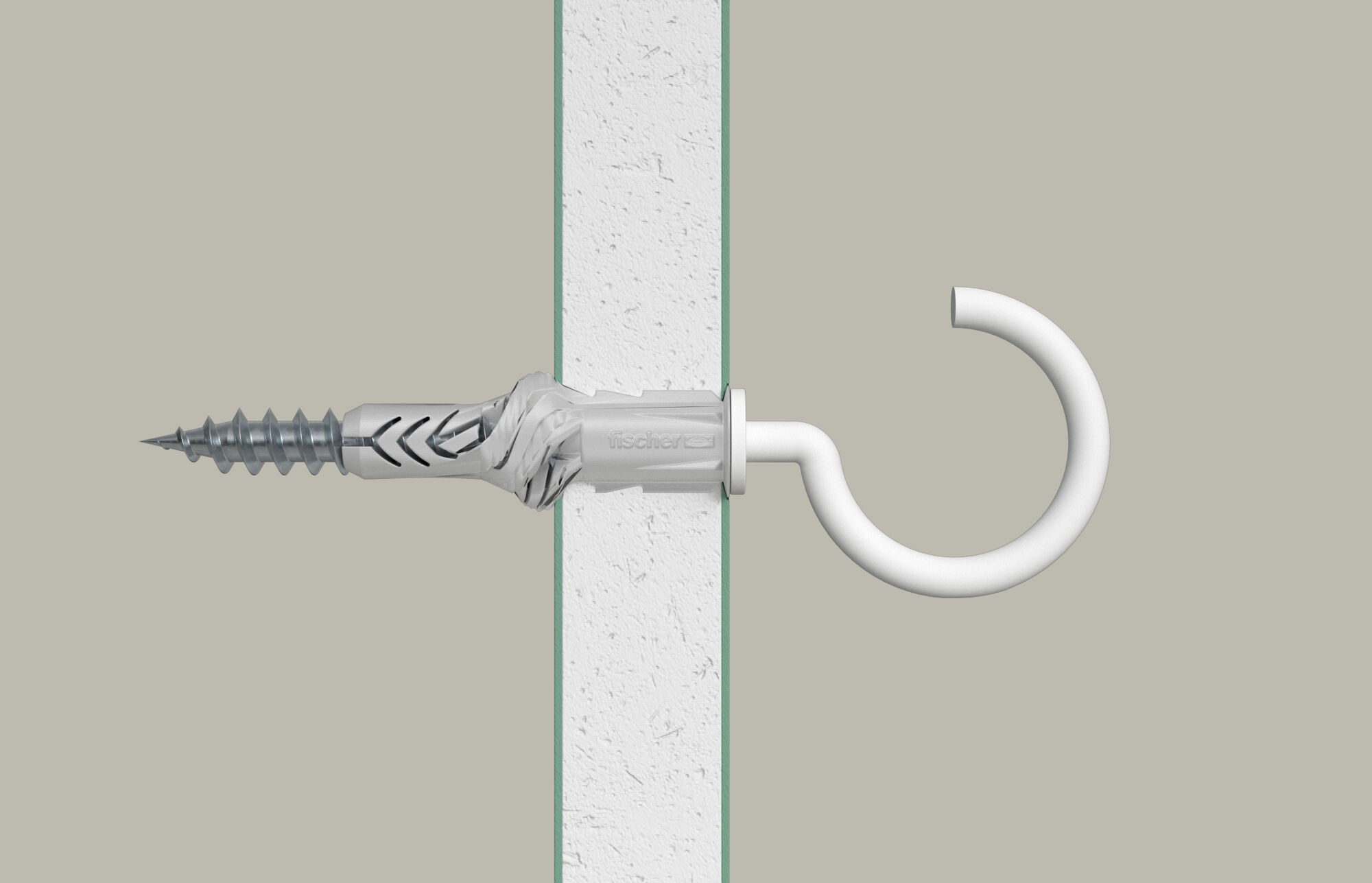 fischer Universal plug UX 8 x 50 R RH with rim and round hook